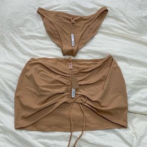 SKIMS 2 Piece Swim Bundle XL Ochre NWT